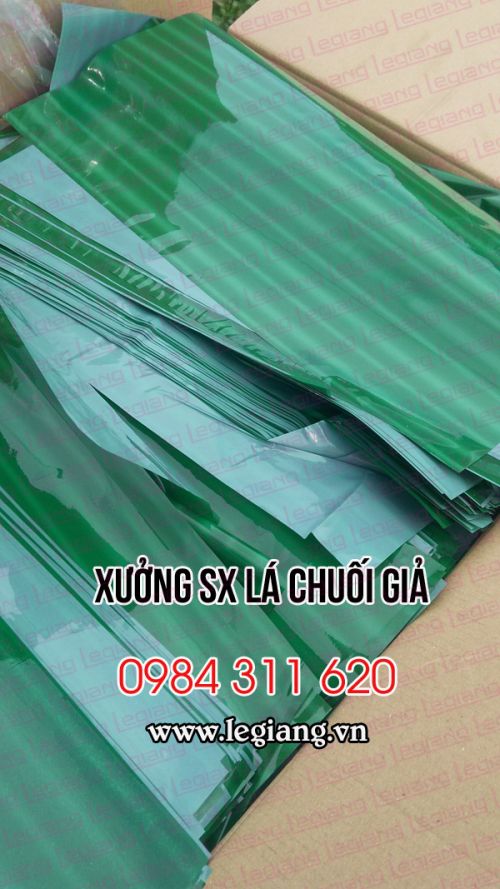 Lá chuối giả (màu xanh đậm)